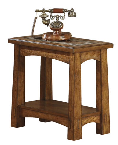 Macy's Craftsman Home Chairside Table In Americana Oak