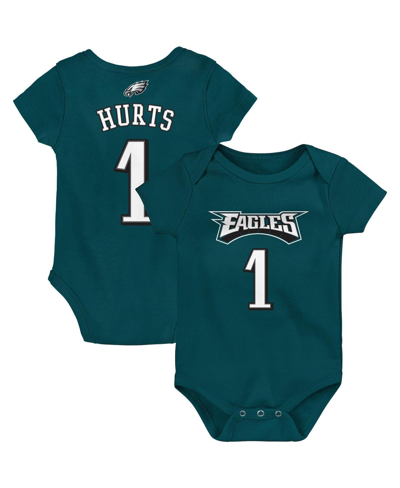 Outerstuff Babies' Newborn And Infant Girls And Boys Jalen Hurts Midnight Green Philadelphia Eagles Mainliner Player Na