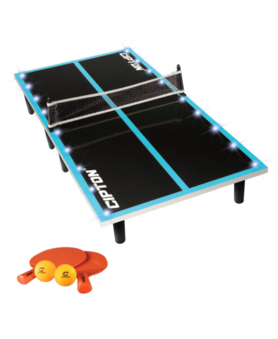 Cipton Sports Led Mini Ping Pong Tabletop Set In Black