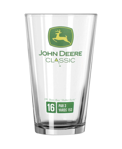 Atlantic Group Distribution Pga Tour 16 oz John Deere Classic Signature Hole Pint Glass In Clear