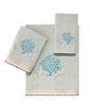 Avanti Beachcomber Seashells Cotton Bath Towels In Seafoam