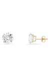 Queen Jewels 10k Gold Round Cubic Zirconia Stud Earrings