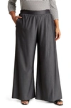 Renee C Pleated Straight Leg Pants In Black