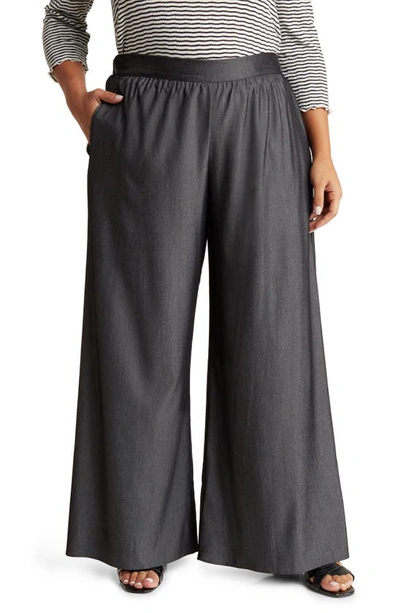 Renee C Pleated Straight Leg Pants In Black