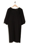 Renee C Balloon Sleeve Dress In Black