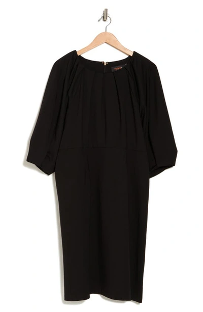 Renee C Balloon Sleeve Dress In Black