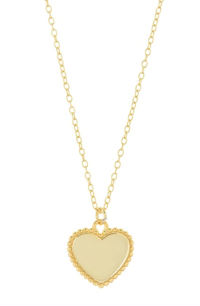 Argento Vivo Sterling Silver Dainty Heart Pendant Necklace In Gold