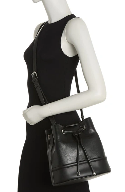 Calvin Klein Ash Bucket Bag In Black/ Silver