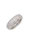 Nordstrom Pavé Cubic Zirconia Eternity Band Ring In Clear- Silver