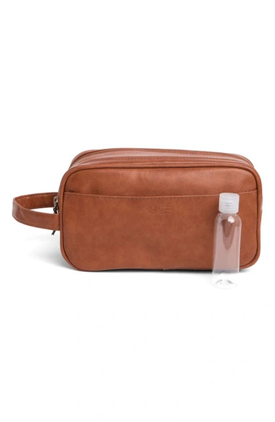Original Penguin Double Zip Travel Dopp Kit In Tan