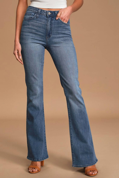 Just Black Denim Women's Full Length Straight Leg Jeans In Blue