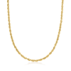 Ross-simons 4mm 14kt Yellow Gold Rope Chain Necklace In Multi
