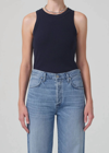 Citizen Of Humanity Isabel Rib Racerback Tank In Blue