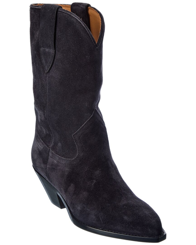 Isabel Marant Dahope Suede Bootie In Blue