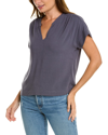Splendid Wynne Linen-blend Blouse In Navy