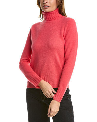 Qi Cashmere Essential Cashmere Turtleneck Sweater In Pink