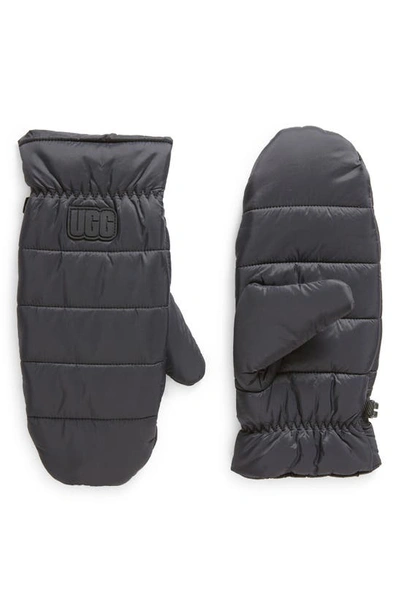 Ugg Maxi Quilted Mittens In Black