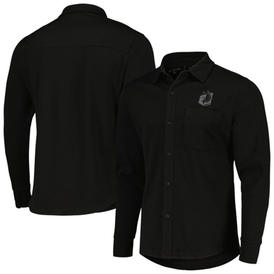 Antigua Black Minnesota United Fc Streamer Diamond Button-up Shacket