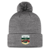 FANATICS FANATICS BRANDED  GRAY MINNESOTA WILD AUTHENTIC PRO HOME ICE CUFFED KNIT HAT WITH POM