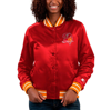 Starter Red Tampa Bay Buccaneers Full Count Satin Full-snap Varsity Jacket In Red