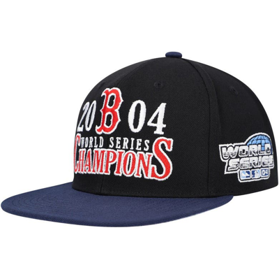 Mitchell & Ness Men's  Black Boston Red Sox World Series Champs Snapback Hat