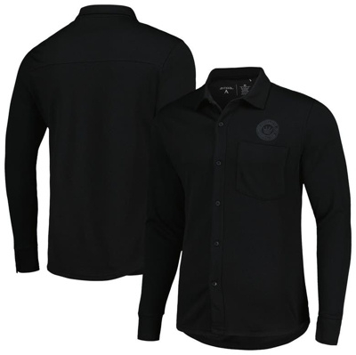 Antigua Black Charlotte Fc Streamer Diamond Button-up Shacket