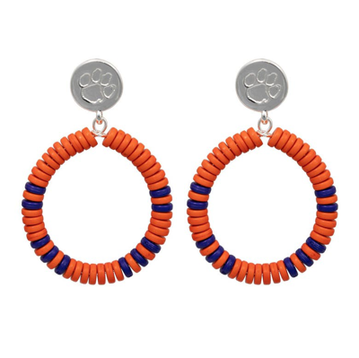 Emerson Street Clemson Tigers Raya Earrings In Silver