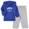 OUTERSTUFF INFANT ROYAL/HEATHER GRAY LOS ANGELES DODGERS PLAY BY PLAY PULLOVER HOODIE & PANTS SET