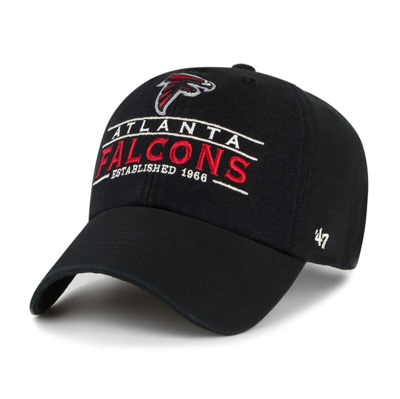 47 '  Black Atlanta Falcons Vernon Clean Up Adjustable Hat