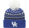 47 '47 ROYAL KENTUCKY WILDCATS ELSA CUFFED KNIT HAT WITH POM