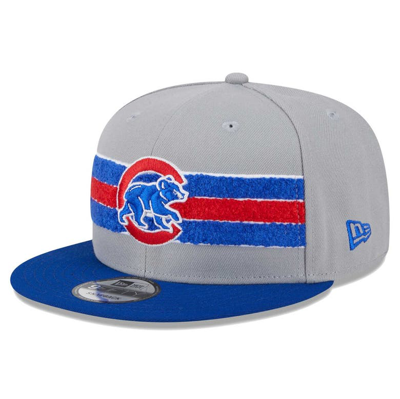 New Era Men's  Gray, Royal Chicago Cubs Band 9fifty Snapback Hat In Gray,royal