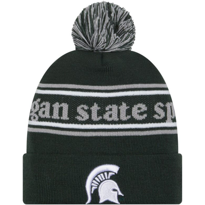 New Era Green Michigan State Spartans Marquee Cuffed Knit Hat With Pom