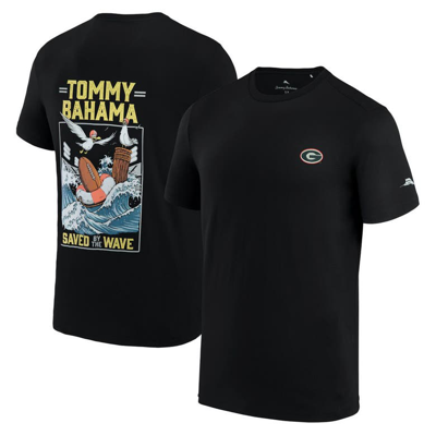 Tommy Bahama Black Georgia Bulldogs Saved By The Wave T-shirt