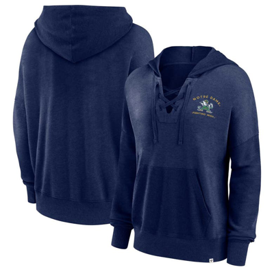 Fanatics Branded Heather Navy Notre Dame Fighting Irish Campus Lace-up Pullover Hoodie