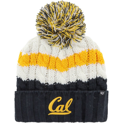 47 ' White Cal Bears Ashfield Cuffed Knit Hat With Pom