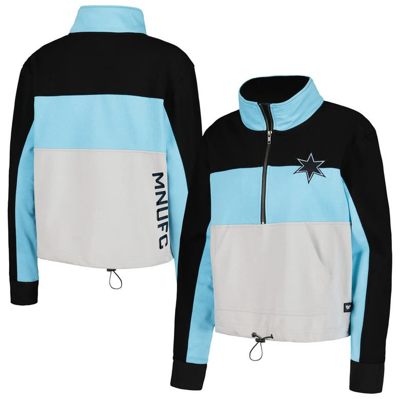 The Wild Collective Blue Minnesota United Fc Fleece Half-zip Jacket