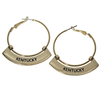 Shelby & Grace Kentucky Wildcats Weller Gold Hoop Earrings