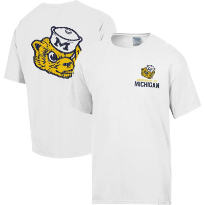 Comfort Wash White Michigan Wolverines Vintage Logo T-shirt