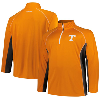 Profile Men's  Tennessee Orange Tennessee Volunteers Big And Tall Quarter-zip Raglan Jacket