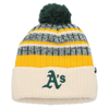 47 '47 NATURAL OAKLAND ATHLETICS TAVERN CUFFED KNIT HAT WITH POM