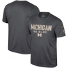 Colosseum Charcoal Michigan Wolverines Oht Military Appreciation  T-shirt In Charcoal