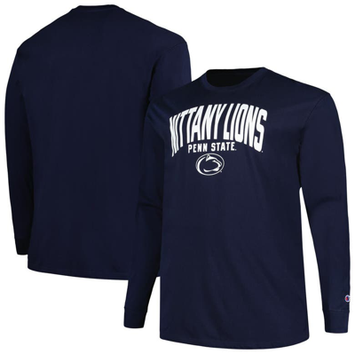 Champion Navy Penn State Nittany Lions Big & Tall Arch Long Sleeve T-shirt
