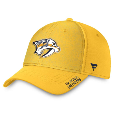 Fanatics Branded Gold Nashville Predators Authentic Pro Rink Flex Hat