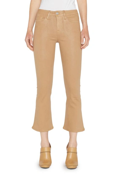Frame Le Crop Mini Bootcut Jeans In Light Camel Coated