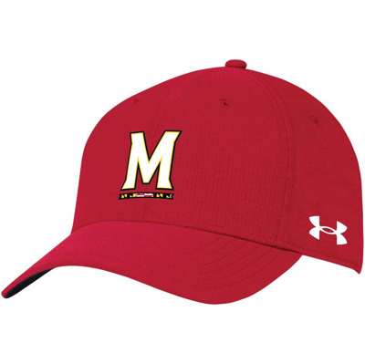 Under Armour Red Maryland Terrapins Logo Adjustable Hat