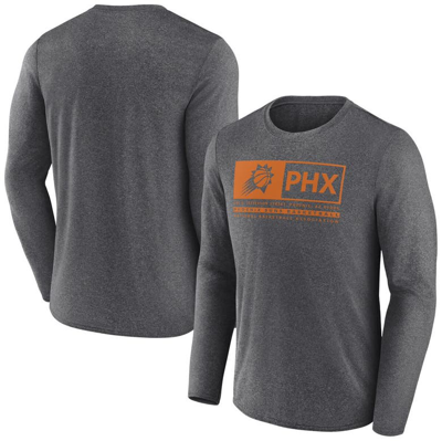 Fanatics Branded Heather Charcoal Phoenix Suns Three-point Play T-shirt