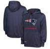 OUTERSTUFF NAVY NEW ENGLAND PATRIOTS SPEED DRILL STREAK PULLOVER HOODIE
