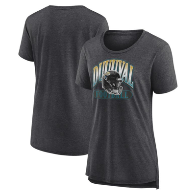 Fanatics Branded  Heather Charcoal Jacksonville Jaguars Our Pastime Tri-blend T-shirt