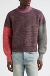 WASTE YARN PROJECT LAERKE COLORBLOCK ONE OF A KIND CREWNECK SWEATER