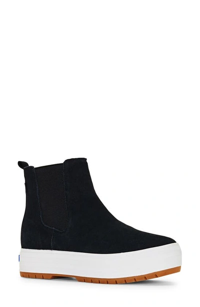 Keds The Platform Chelsea Boot In Black